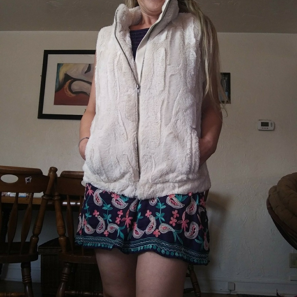 Miss Ashley soft cream colored vest